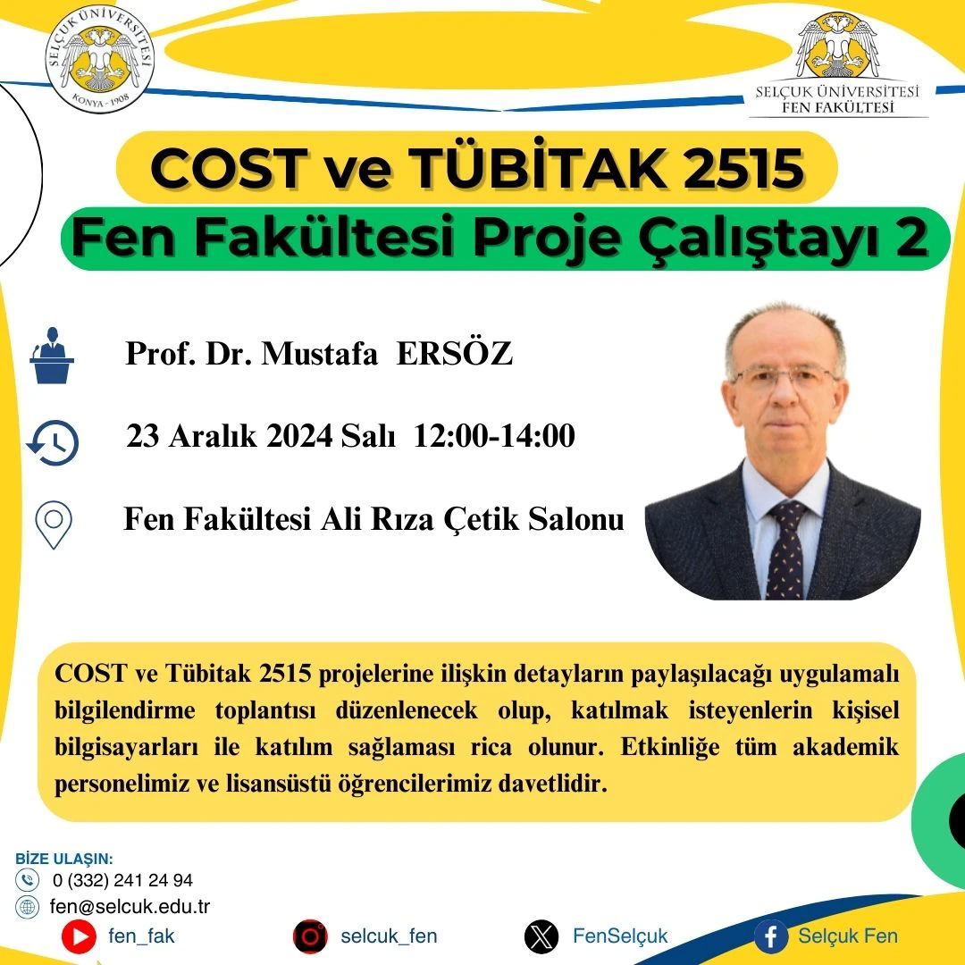 Fen Fakültesi Proje Çalıştayı 2